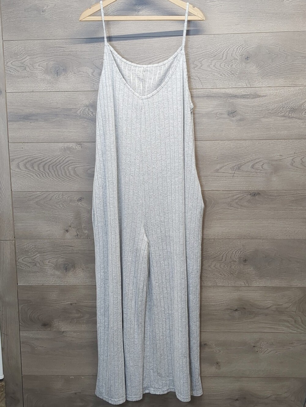 No Brand Strappy Wide Leg Fuzzy Jumpsuit With Pockets Women's Plus Size 4X